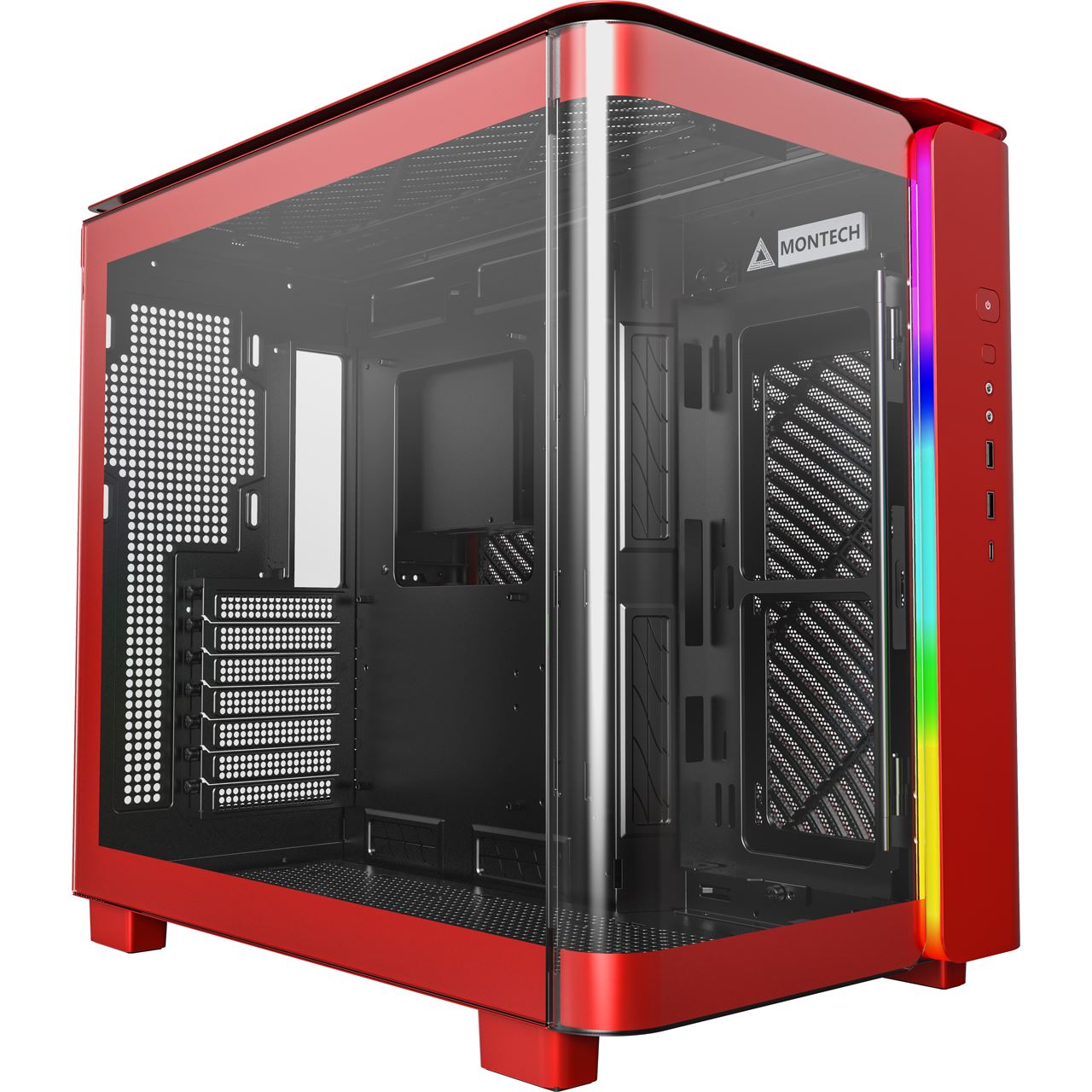 Montech King 95 Vibrant Red Midi Tower rot