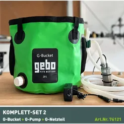 G-Bucket Set Netzteil zum auffangen, abpumpen, trichtern oder entleeren Gebo