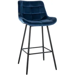 CLP Barhocker Weston Samt   Farbe: blau, Material: Samt