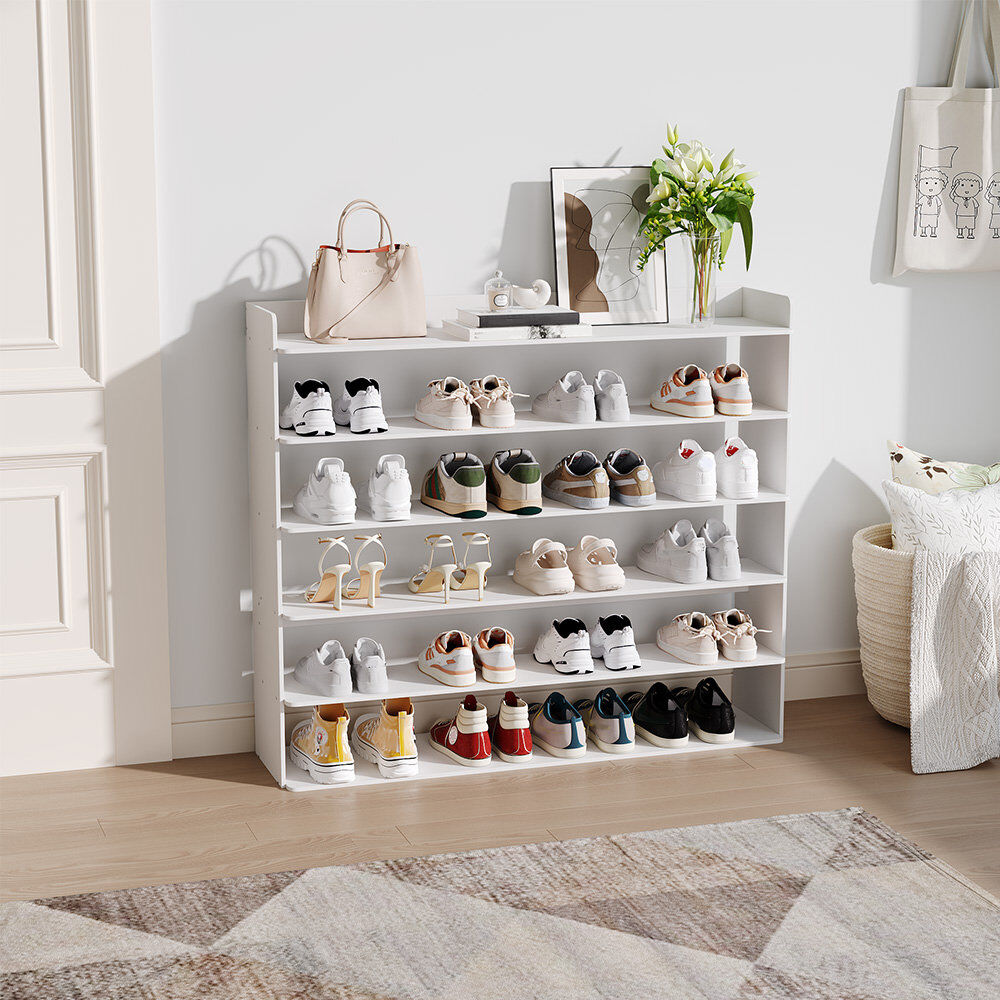 Rebrilliant 20 Pair Shoe Rack White 20