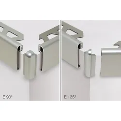 Schlüter Systems RONDEC-STEP Außenecke 90 Grad Aluminium Aluminium natur matt eloxiert Höhe: 10 mm