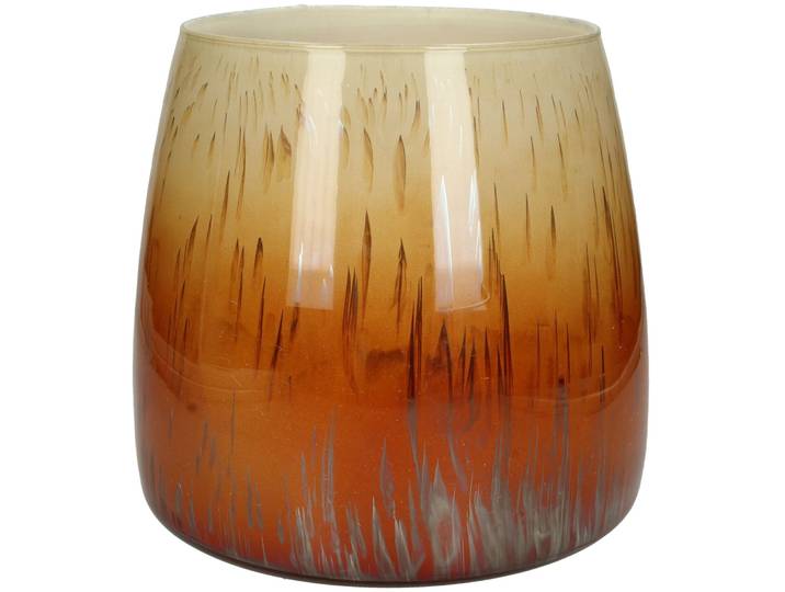 Kerzenhalter Kaars orange Glas H 23 cm 1