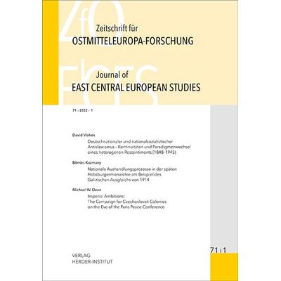Zeitschrift für Ostmitteleuropa-Forschung (ZfO) 71/1 / Journal of East Central European Studies (JECES), Taschenbuch von , Verlag Herder-Institut,