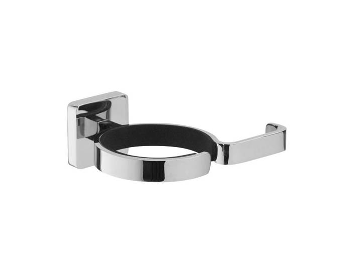 Haartrocknerhalter, Chromfarben, Metall, 13.9x4.5x9.7 cm, Badaccessoires, Sonstige Badaccessoires