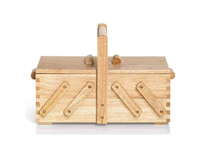 Prym 612545 naaidoos van licht hout, S naaimand, beige, bruin, S