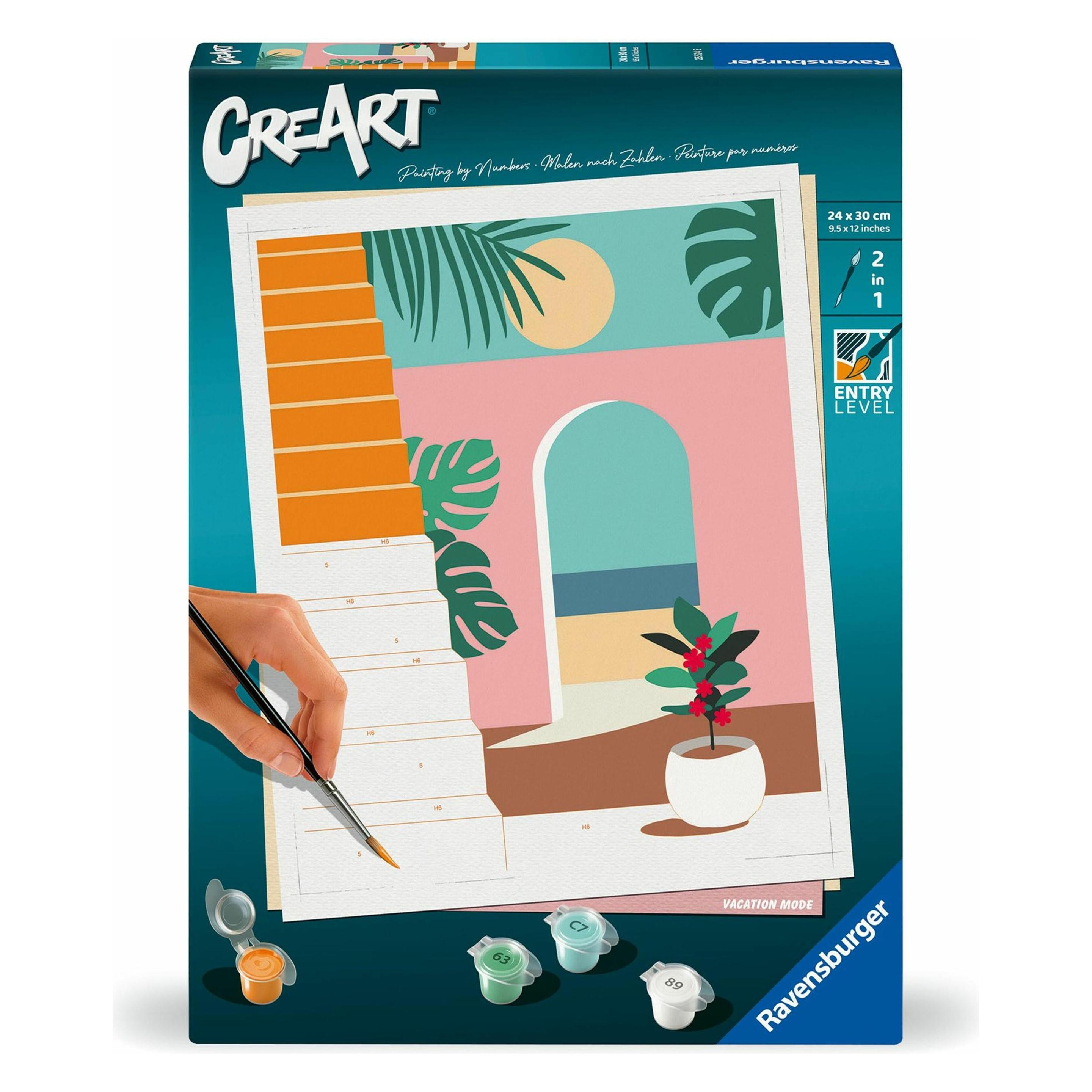 Ravensburger CreArt - Malen nach Zahlen 25524 - Urlaubsmodus - ab 12 Jahren für Einsteige (25524)