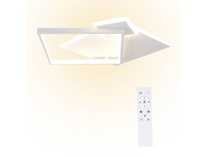 Freeman - plafonnier led en métal, coloris blanc, l 46 cm
