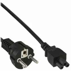 INLINE Netzkabel für Notebook, 3pol Kupplung, schwarz, 1m