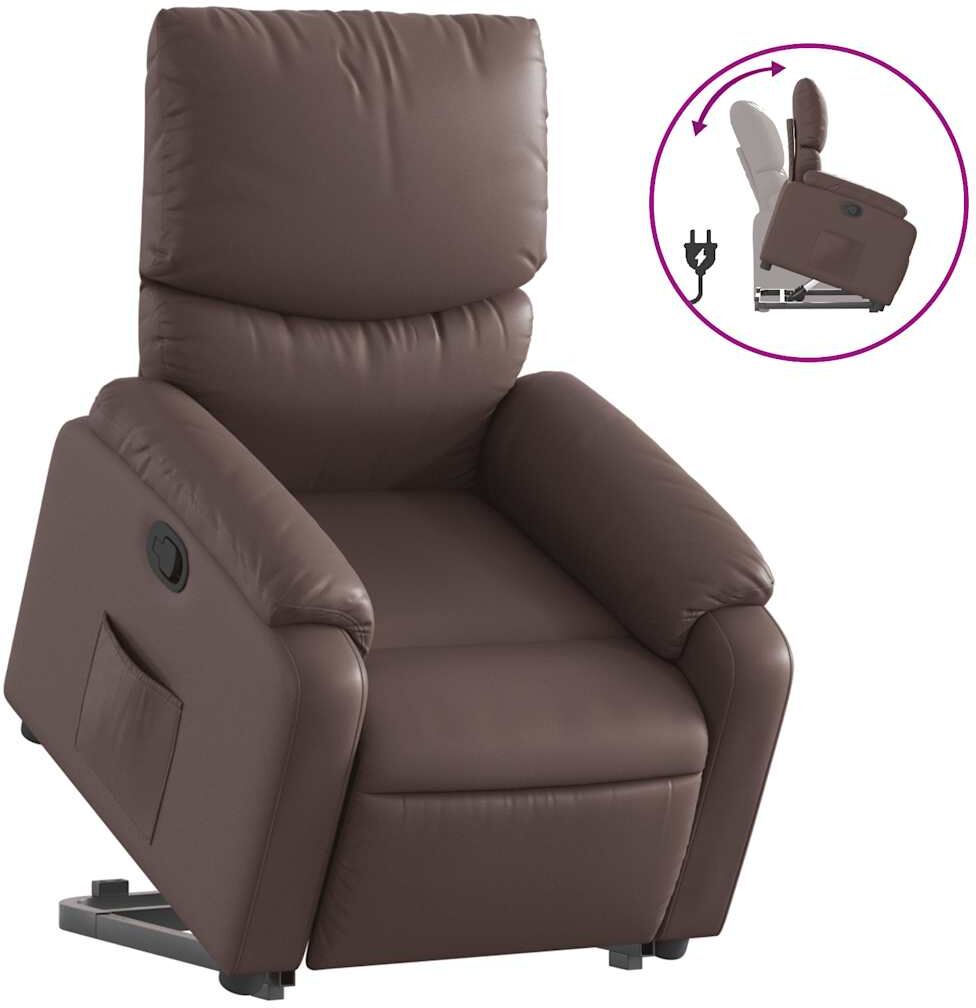 vidaXL Fauteuil inclinable marron similicuir