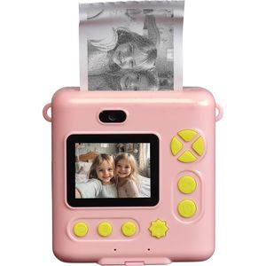 Denver KPC-1363RO Kinderkamera, rosa, 20 MP, 1080p, 2'' Display, mit microSD-Kartenslot und Drucker