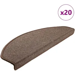 vidaXL Stufenmatten 20 Stk. 65x24x4 cm Kaffeebraun Halbrund Groß