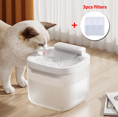 Inspire Curations AquaFlow 3L Pet Water Fountain For Cats & Dogs black Regular