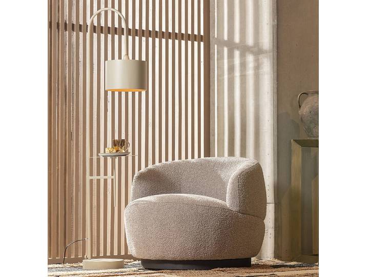 Drehsessel Woolly Beige/Beige Strukturstoff 84 x 71 x 88cm
