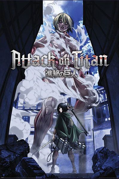 Hole in the Wall Attack on Titan Maxi Poster-S3 Female Titan Approaches (Diversen) Nieuw