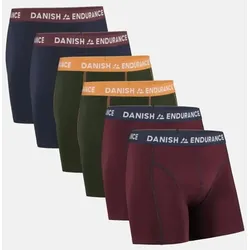 CLASSIC TRUNKS - 6-Pack - Marineblau/Bordeaux-Stich | Grün/Orange-Stich | Bordeaux/Marineblau-Stich - XL