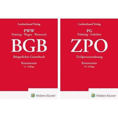 Bundle BGB Kommentar 21. Auflage und ZPO Kommentar 18. Auflage, Gebundene Ausgabe von , Hermann Luchterhand Verlag, 978-3-472-09888-1