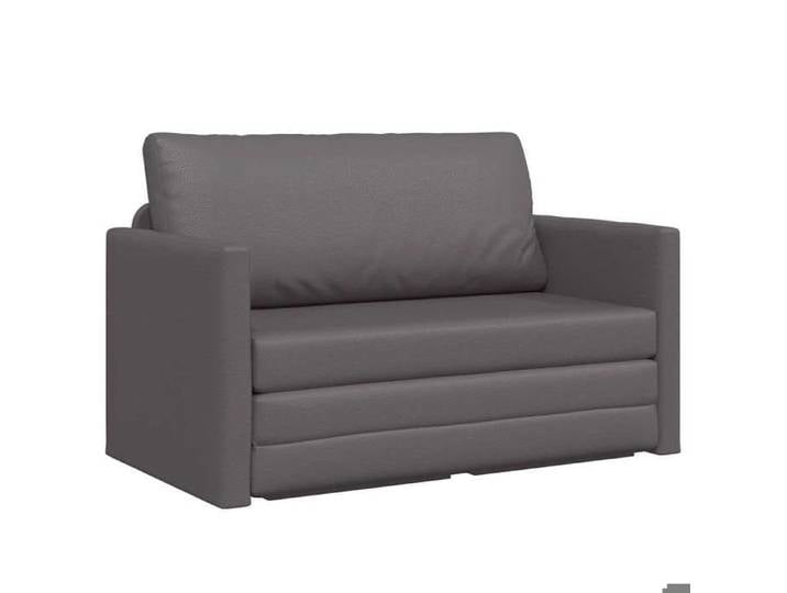 En solde  Canapé-Lit 110cm - SWEETY - Fauteuil-lit double - Design convertible - Gris Simili cuir LV1240