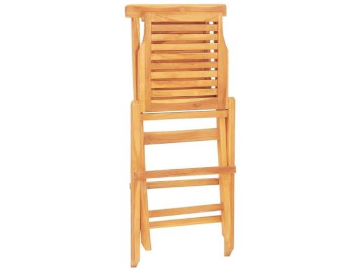 KUTYWEXFM Gartenstühle 6er Set Klappbar Massivholz Teak 47x63x90 cm Platzsparende Sitzgruppe für Terrasse und Balkon mit natürlicher Teak-Maserung und solider Klappkonstruktion.