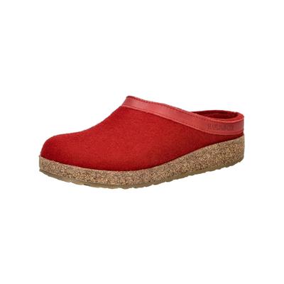 Hausschuh HAFLINGER "Haflinger Hausschuhe Filz", Damen, Gr. 40, rubinrot, Filz, Schuhe Hausschuh