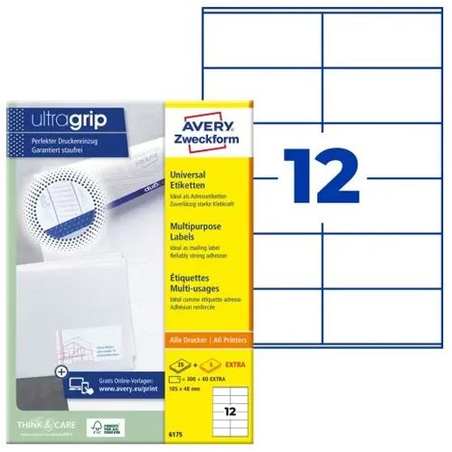 AVERY Zweckform 360 Etiketten 6175 weiß 105,0 x 48,0 mm