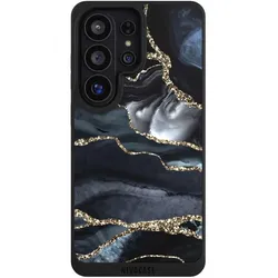Nivocase Handyhülle für Samsung Galaxy S26 Ultra Hülle NIVOpure Case Schwarz Glitzer Look Marmor Trends (Samsung Galaxy S26 Ultra), Smartphone Hülle, Schwarz