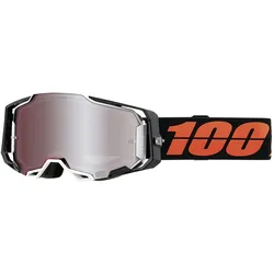 100%, Unisex, Sportbrille, Armega Hiper (Black, Gold, Orange, Weiss, HiPER silber), Schwarz, Weiss