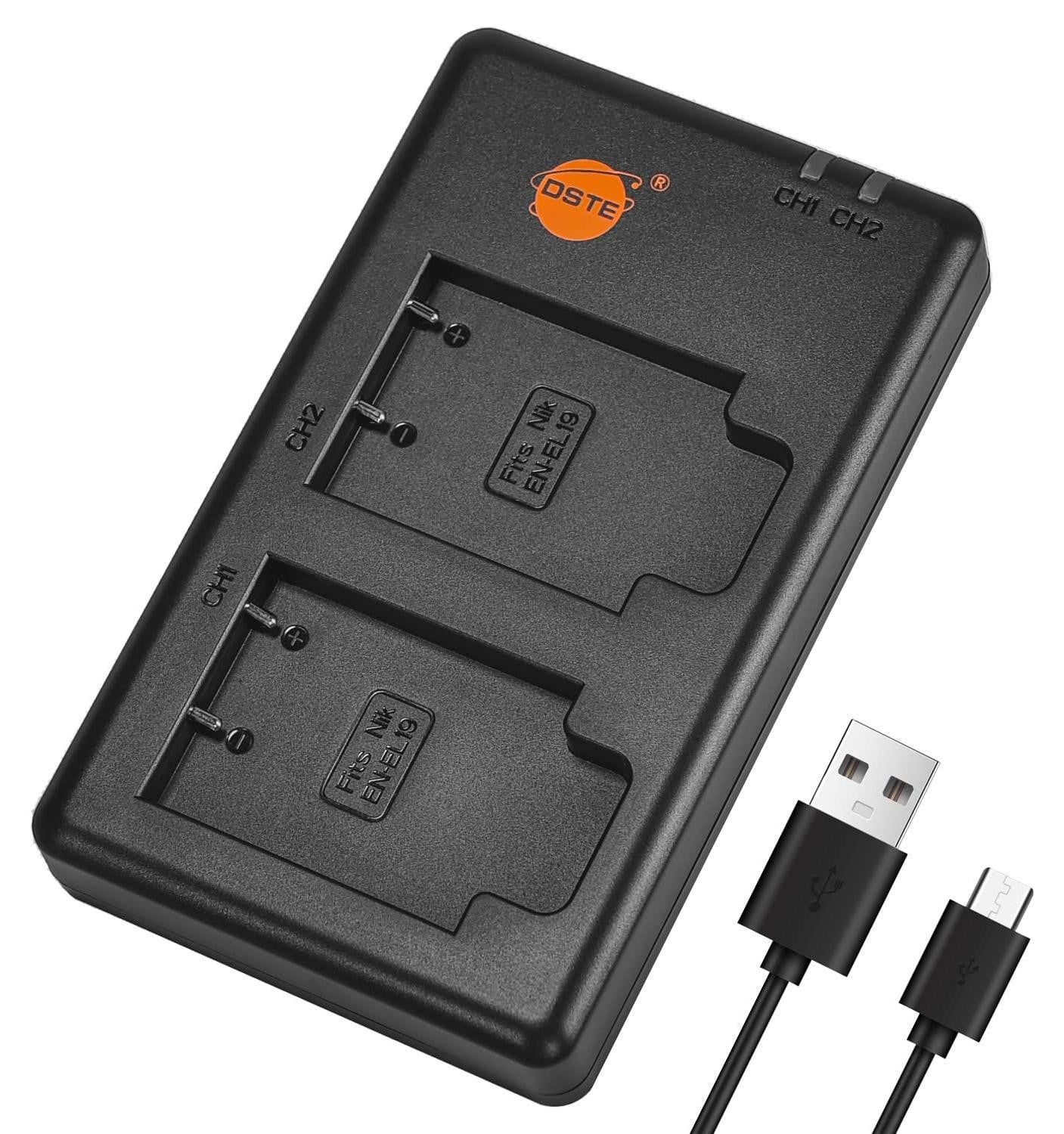 Selius snellaadbare USB dubbele batterijlader voor diverse camera's