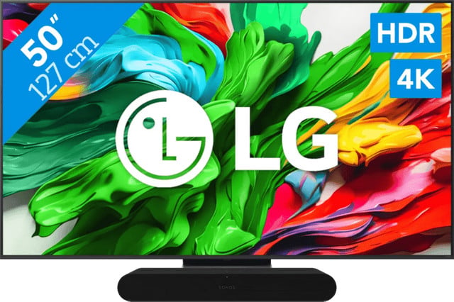LG QNED86 EVO 4K Smart TV 50 inch (2025) met Sonos Ray Soundbar Zwart