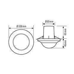 ESYLUX EP10428838 Unterputz Decken-Präsenzmelder 360 ° Weiß