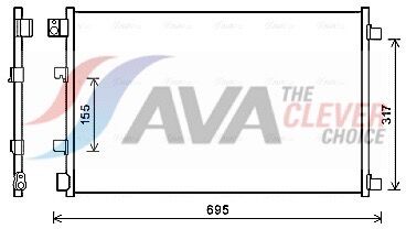 Ava Clever Choice Kondensator, Klimaanlage Dna5281 Für Nissan