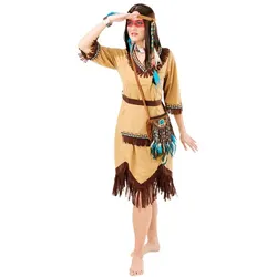 Indianer-Kostüm "Avani" für Damen, braun