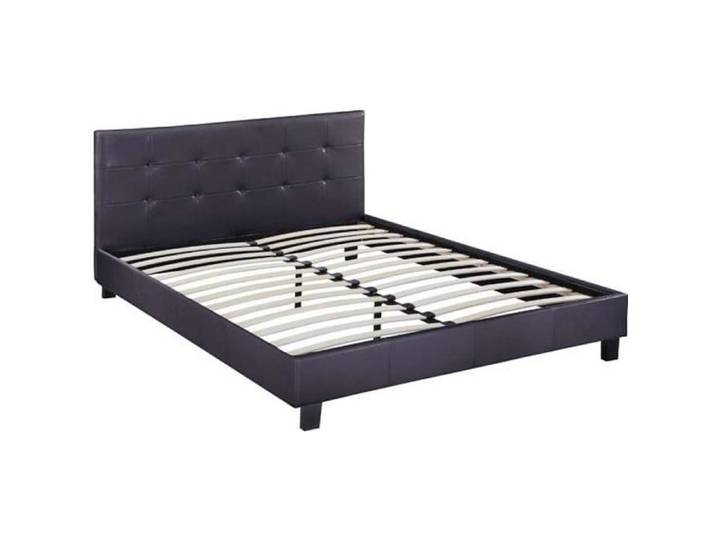 Lit double en pvc  Julia  - 140 x 190 cm - Noir