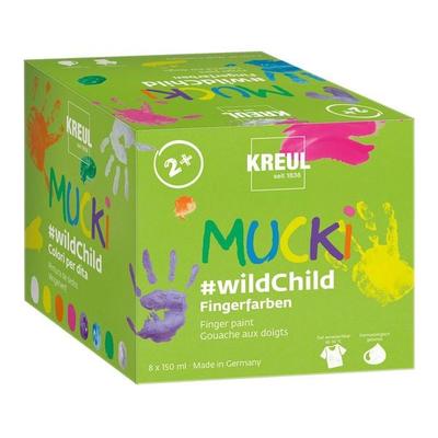 KREUL MUCKI Fingerfarben Premium-Set & wildChild 8 x 150 ml