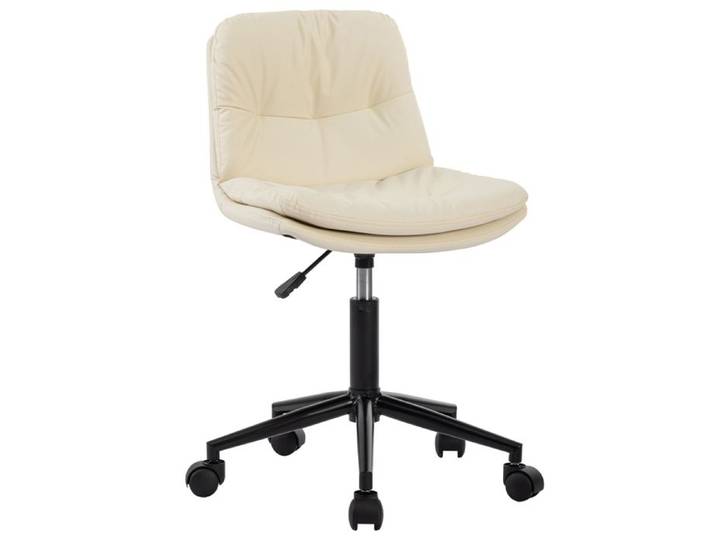 Chaise de bureau - Sevencomfort - Pivotante - Réglable en hauteur - Cuir microfibre - Charge maximale 115KG - Blanche