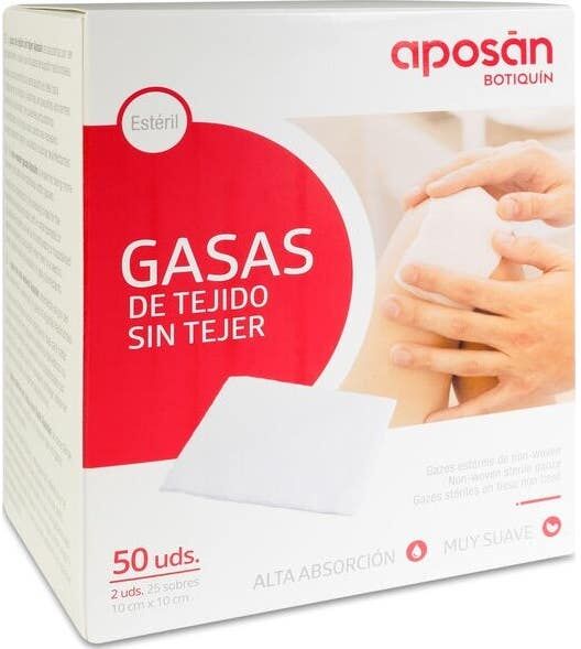 APOSAN Aposán Gasas de Tejido sin Tejer Estériles Alta Absorción 50uds
