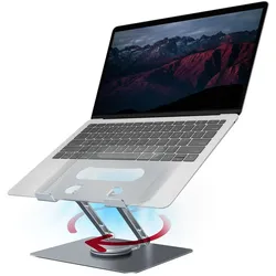 CoverKingz Laptop Ständer Höhenverstellbar mit 360° drehbarer Basis 10-17" MacBookständer, Notebook Ständer, Grau
