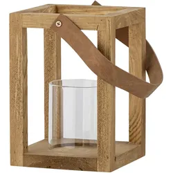 Bloomingville Laterne mit Glas Lyra, Kiefer, L14xH20xB14 cm