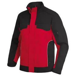 Premium Arbeitsjacke ERNST "Twill 300" - XXL - rot/schwarz