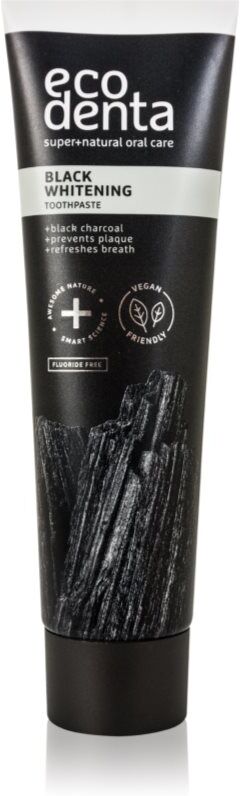 Ecodenta Expert Black Whitening schwarze Zahnweißercreme ohne Fluor 100 ml