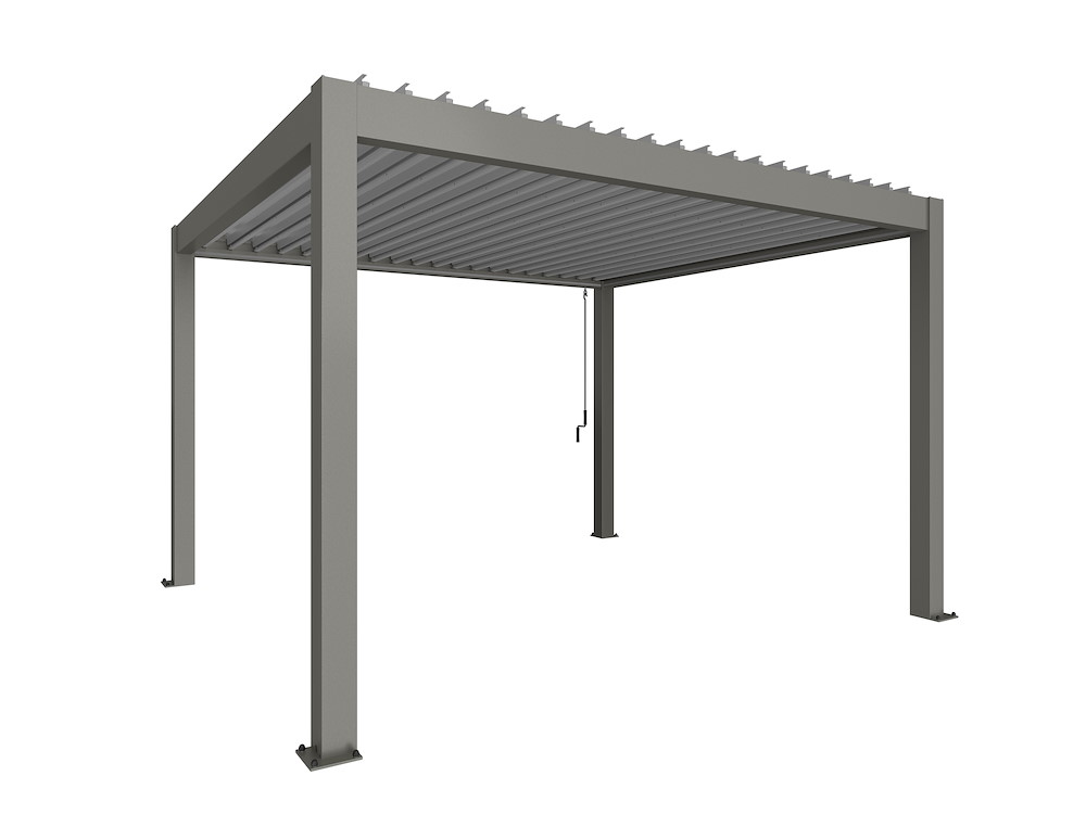 BIOHORTGARTE Pergola Gr. 4 x 3,5 quarzgrau/silber-metallic 16964527