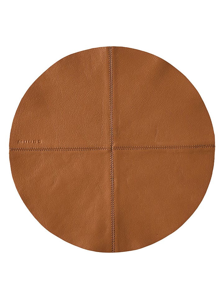 Muubs Leder-Tischset "Camou" in Camel - Ø 36 cm - onesize