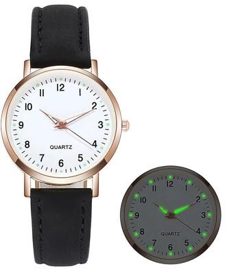 ModernMart Vintage Diamond Studded Womens Luxury Watch With Luminous Dial Quartz Bracelet c