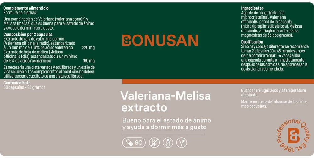 Bonusan Valeriana Melisa 60 caps