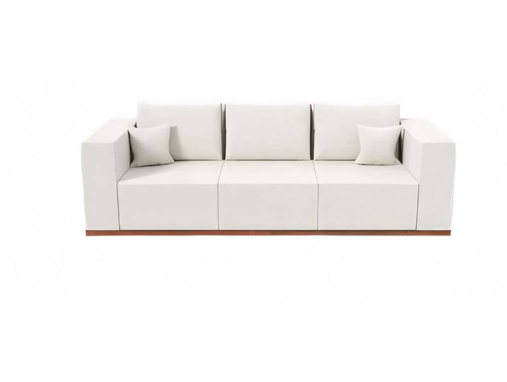 JVmoebel 3-Sitzer Luxuriöser Weißer 3-Sitzer Edles Wohnzimmer Sofa Textilsofa Möbel, 1 Teile, Made in Europa