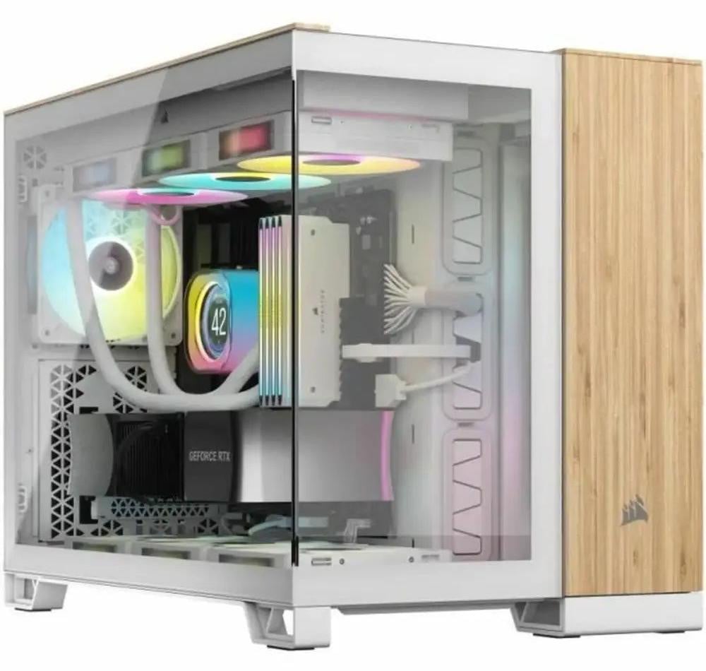 Corsair 2500X mATX PC Case - Wit/Bamboe