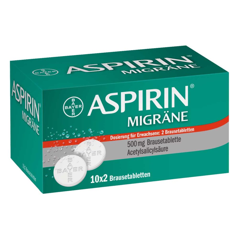 Bayer Vital GmbH Aspirin Migräne 500 mg Brausetabletten 18879145
