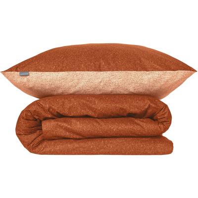 Wendebettwäsche SCHIESSER "Vinnie aus weicher Baumwolle mit edlem Melangeeffekt", orange (terrakotta), B/L: 135cm x 200cm, 1 Stk., 1 Stk., Renforcé, B/L: 80cm x 80cm, 2 Stk., Renforcé, Obermaterial: 100% Baumwolle, Bettwäsche, Wendebettwäsche,...