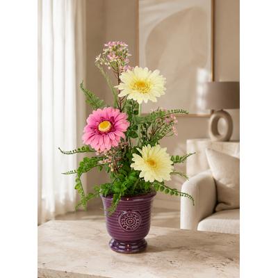 Kunstpflanze I.GE.A., rosa (weiß, rosa), B:22cm H:40cm T:20cm, Keramik, Kunststoff, Polyester, Kunstpflanzen, Kunstpflanze