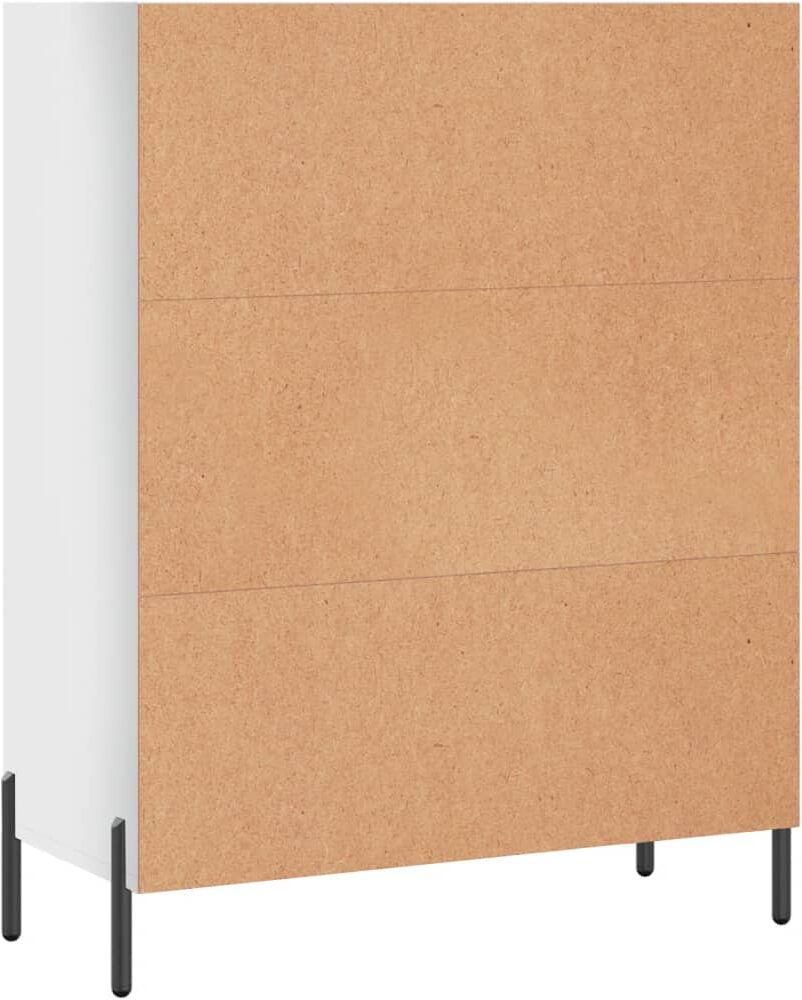 vidaXL Armoire à étagères blanc brillant 69,5x32,5x90 cm