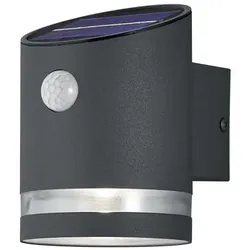 Reality Salta - Solar-LED-Wandleuchte mit Bewegungsmelder, 3W, 165lm, 3000K, anthrazit